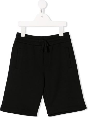 Dolce & Gabbana Black Cotton Bermuda Shorts