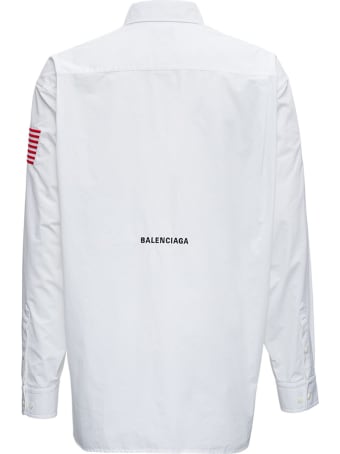 Balenciaga Oversize Space Cotton Poplin Shirt