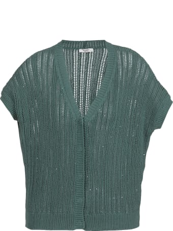 Peserico Cotton Sweater With Sequins