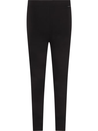 Moncler Black Leggings For Girl With Logo