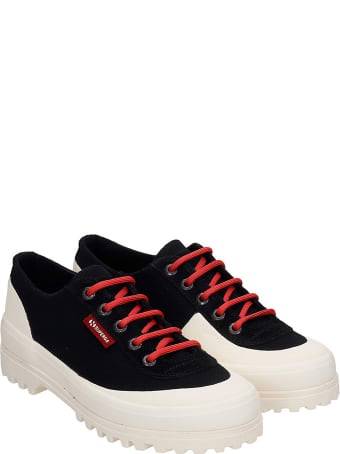 Superga Warmcotton Sneakers In Black Canvas