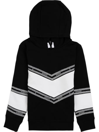 Givenchy White And Black Cotton Hoodie With Logo
