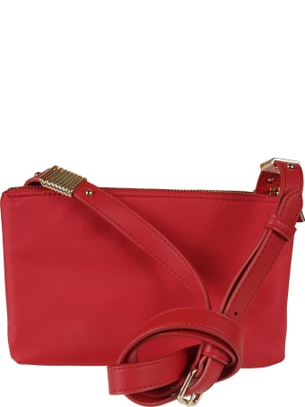 Love Moschino Metal Logo Patched Top Zip Shoulder Bag