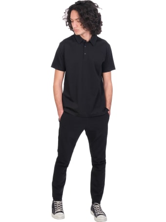 Attachment Polo In Black Cotton