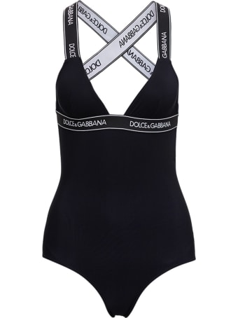 Dolce & Gabbana Black Swimsuit With Logo