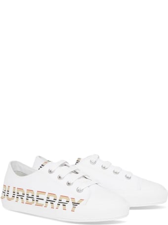 Burberry Larkhall Sneakers In Fabric With Logo Print