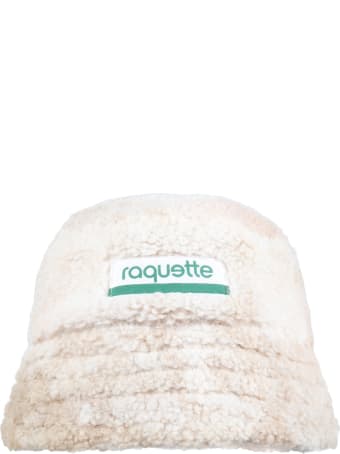 Raquette Beige Bucket Hat For Kids With Logo