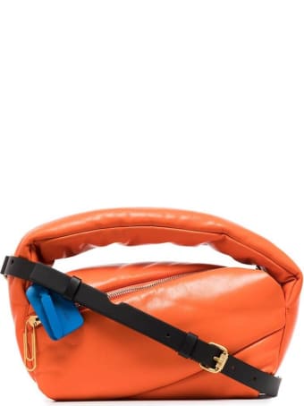 Off-White Pump Pouch In Orange Padded Letaher