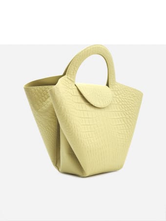 Bottega Veneta Large Doll Tote Bag In Crocodile Print Leather