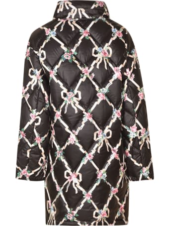 Moschino Floral Print Quilted Coat