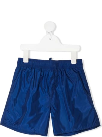 Dsquared2 Blue D2kids Boxer Logo Swim Shorts