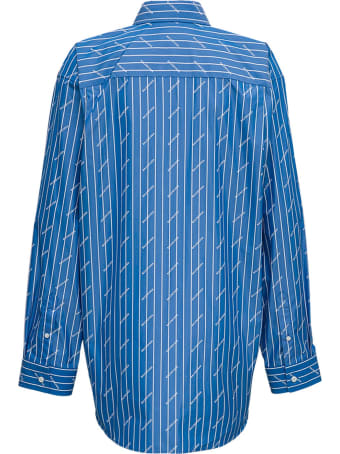 Balenciaga Stripe Logo Cotton Shirt