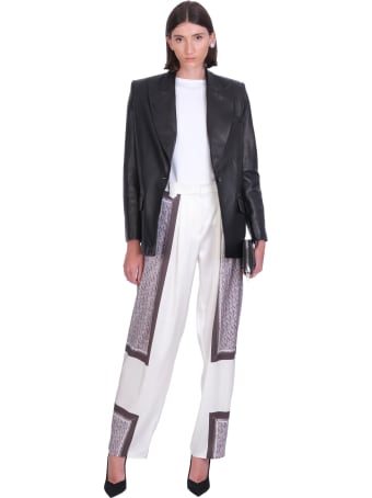 Magda Butrym Leather Jacket In Black Leather