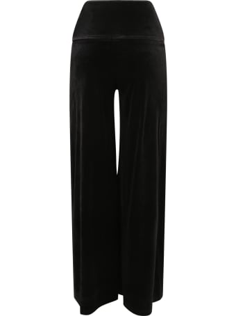 Norma Kamali Pantaloni Elephant Wide Leg Nero