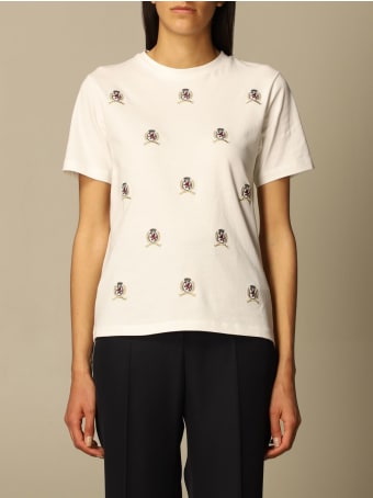 Hilfiger Denim Hilfiger Collection T-shirt Hilfiger Collection Cotton T-shirt With All-over Emblem