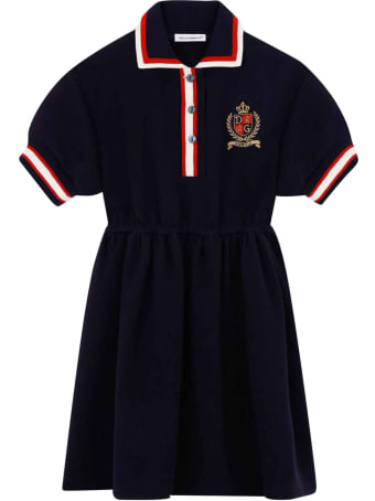 Dolce & Gabbana Blue Dress Polo Model