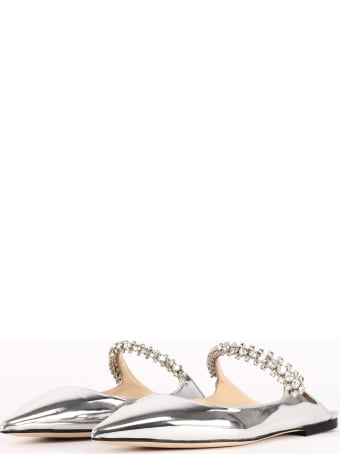 Jimmy Choo Silver Bing Flat Mule