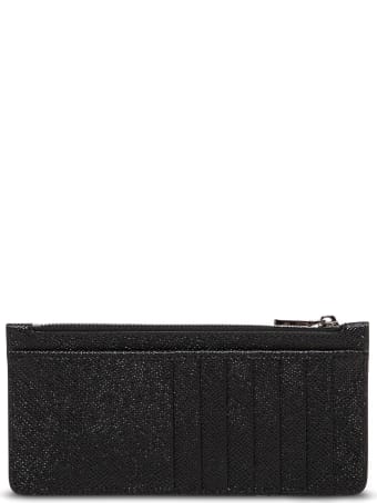 Dolce & Gabbana Black Leather Card Holder With Logo