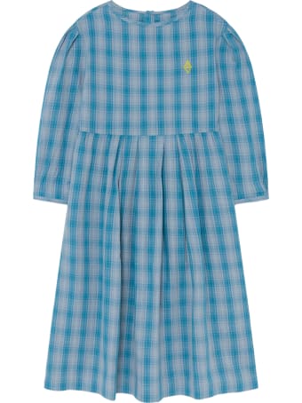 The Animals Observatory Light-blue Dress For Girl With Logo