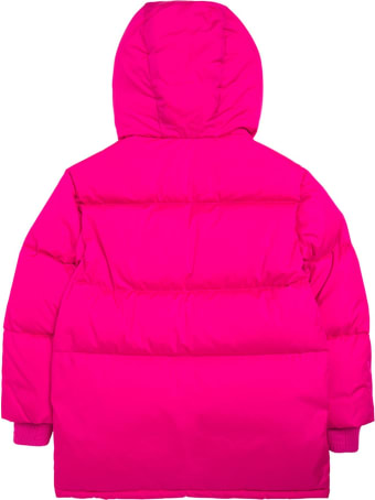 Gucci Pink Nylon Down Jacketì With Logo Patch
