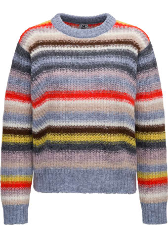 M Missoni Multicolor Striped Alpaca Blend Sweater