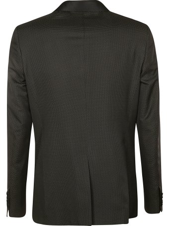 Les Hommes Satin & Ottoman Detailed Lapel Party Suit