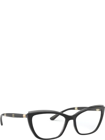 Dolce & Gabbana Eyewear Dolce & Gabbana Dg5054 Black On Transparent Grey Glasses