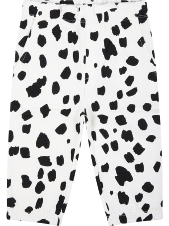 Stella McCartney Kids White Sweatshirt For Baby Kids With Spots