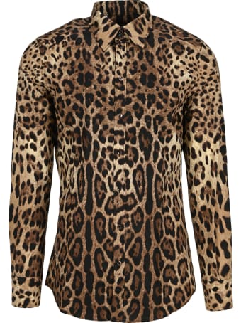 Dolce & Gabbana Dolce&gabbana Leopard-print Cotton Shirt