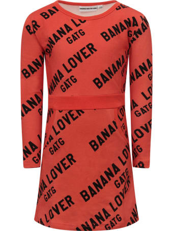 Gardner and the Gang Red "banana Lover" Dress For Girl