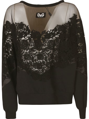 Dolce & Gabbana Floral Lace Sweater