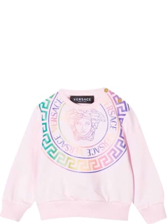 Versace Young Newborn Pink Sweatshirt