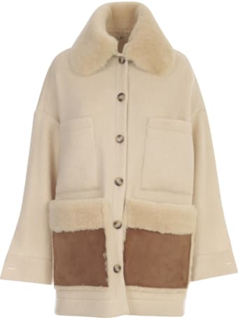 Ava Adore Jacket Style Shirt W/sheepskin Pockets And Collar
