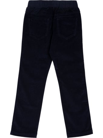 Il Gufo Blue Cotton Pants With Drawstring