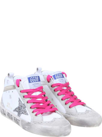 Golden Goose Mid Star Sneakers In White Leather