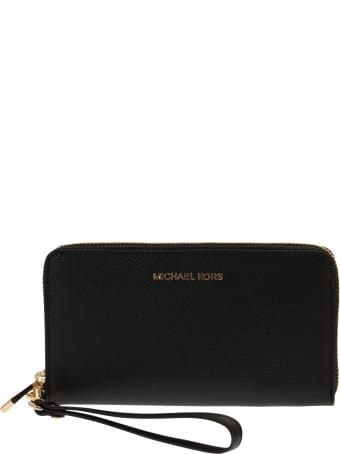 Michael Kors Large Cross-grain Leather Smartphone Wrist Pouch