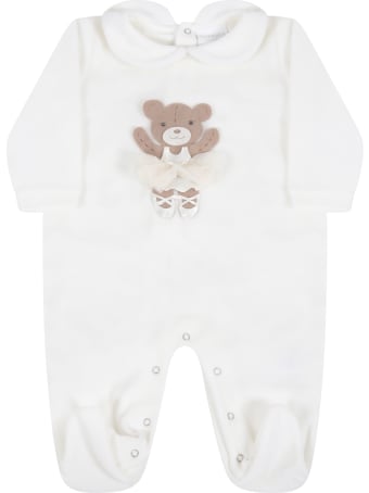 La Perla Ivory Set For Baby Girl With Bear