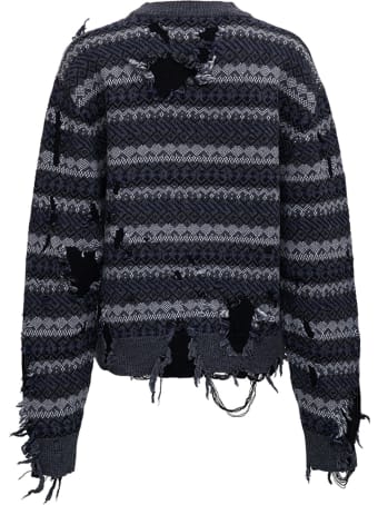 Balenciaga Destroyed Sweater In Wool Blend