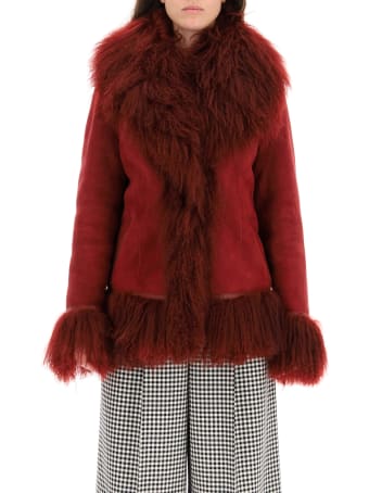 Saks Potts Bon Shearling Coat With Fur