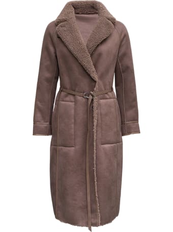 urbancode Reversible Brown Sheepskin With Belt