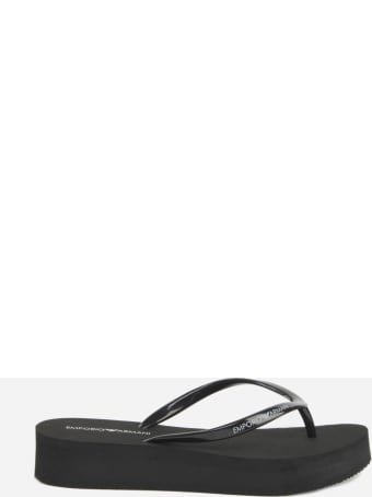 Emporio Armani Pvc Flip Flops With Logo
