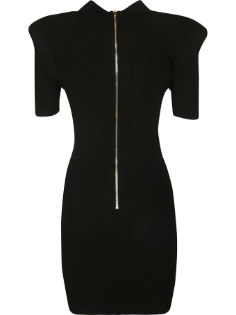Balmain Rear Zip Slim Knit Dress