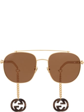 Gucci Gucci Gg0727s Gold Sunglasses