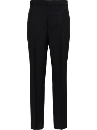 Valentino Black Mohair Wool Blend Pants