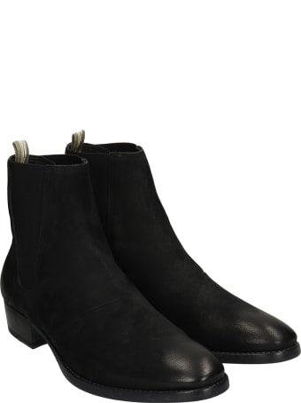 Officine Creative Sean 006 Ankle Boots In Black Leather