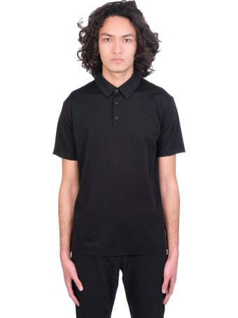 Attachment Polo In Black Cotton