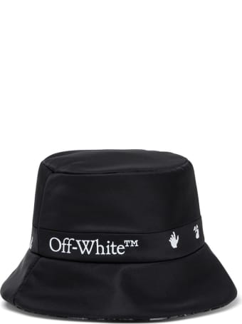 Off-White Reversible Cloche Hat In Nylon With Logo