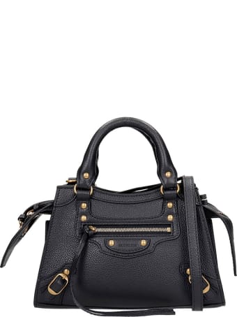 Balenciaga Neo Classic Hand Bag In Black Leather