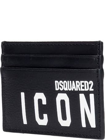 Dsquared2 Icon Wallet In Black Leather