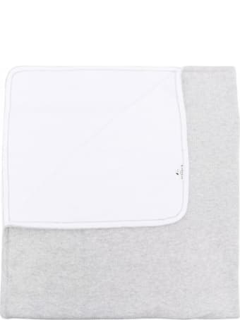Givenchy Baby White And Grey Blanket In Cashmere And Cotton